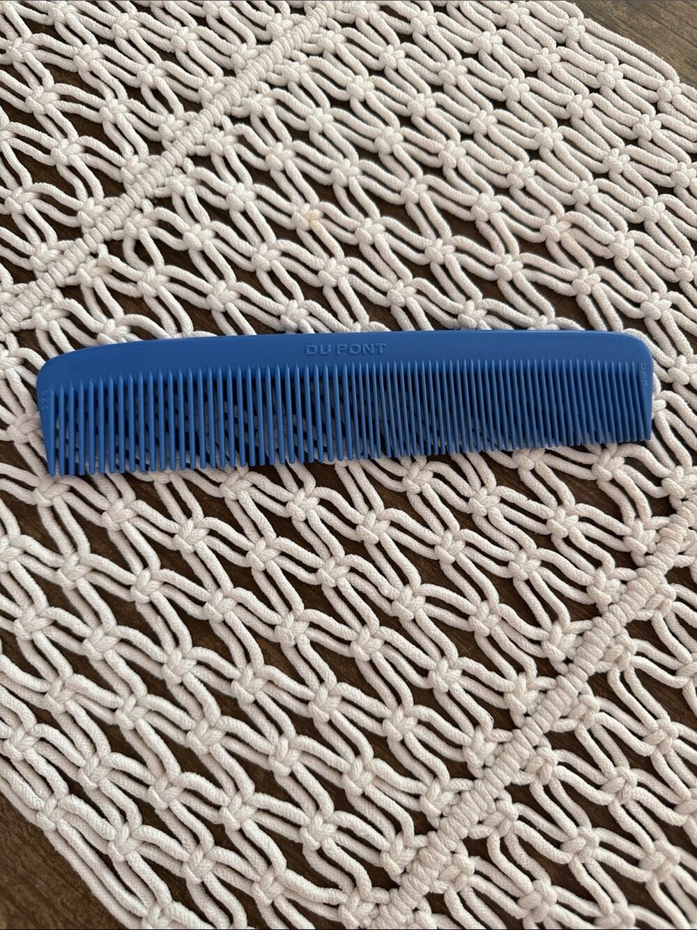 Vintage DuPont 326 Blue Barber Nyon Plastic Made in USA Styling Comb